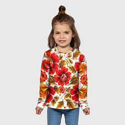 Лонгслив детский Русская традиционная живопись, цвет: 3D-принт — фото 2