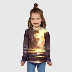 Лонгслив детский Аниме под солнцем, цвет: 3D-принт — фото 2