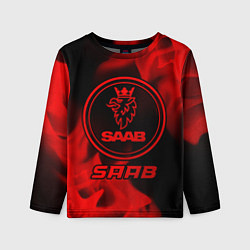 Детский лонгслив Saab - red gradient