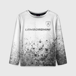 Лонгслив детский Lamborghini - white gradient посередине, цвет: 3D-принт