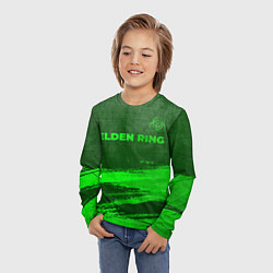 Лонгслив детский Elden Ring - green gradient посередине, цвет: 3D-принт — фото 2