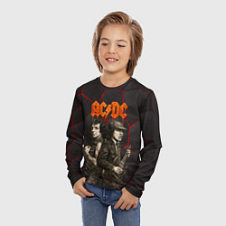 Лонгслив детский ACDC спинами друг другу, цвет: 3D-принт — фото 2