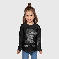 Лонгслив детский Пришел увидел победил цезарь, цвет: 3D-принт — фото 2