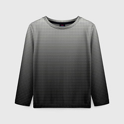 Лонгслив детский Градиент металлический тёмно-серый, цвет: 3D-принт