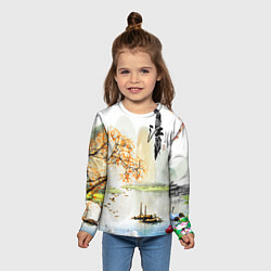 Лонгслив детский China Landscape, цвет: 3D-принт — фото 2