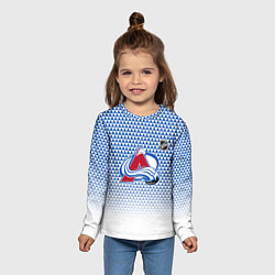 Лонгслив детский Колорадо Эвеланш - геометрический градиент, цвет: 3D-принт — фото 2