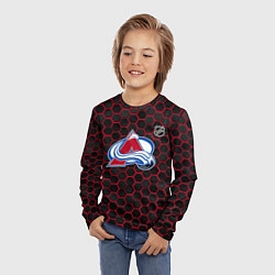Лонгслив детский Колорадо Эвеланш - соты с подсветкой, цвет: 3D-принт — фото 2