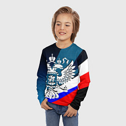 Лонгслив детский Герб России и флаг государства, цвет: 3D-принт — фото 2