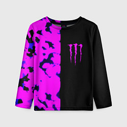 Детский лонгслив Monster energy neon camo