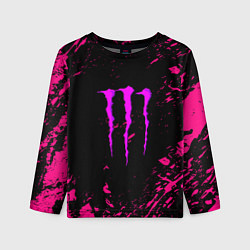 Лонгслив детский Monster energy неоновые краски лого, цвет: 3D-принт