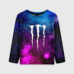 Лонгслив детский Monster energy neon space, цвет: 3D-принт