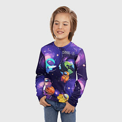 Лонгслив детский Among Us космос, цвет: 3D-принт — фото 2