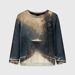 Детский лонгслив Дорога к Японскому храму
