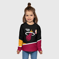 Лонгслив детский Майами Хит - линии, цвет: 3D-принт — фото 2