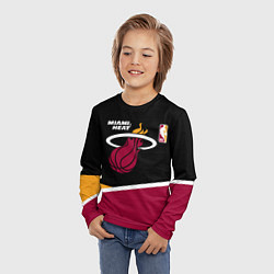 Лонгслив детский Майами Хит - линии, цвет: 3D-принт — фото 2