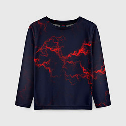 Детский лонгслив Lightning red glow