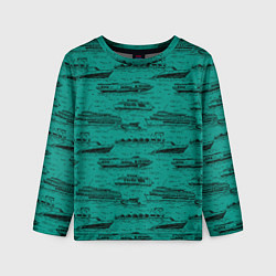 Лонгслив детский Корабли плывут по Неве, цвет: 3D-принт