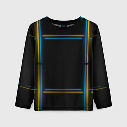 Лонгслив детский Neon yellow light blue, цвет: 3D-принт