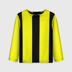 Лонгслив детский Color yellow black line, цвет: 3D-принт