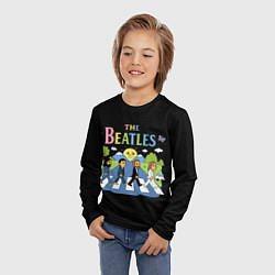 Лонгслив детский The Beatles, мультяшный стиль, цвет: 3D-принт — фото 2