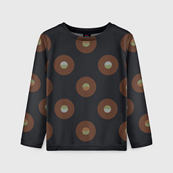 Детский лонгслив Black coffee moon drops pattern