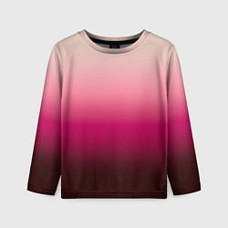 Детский лонгслив Градиент transcendent pink омбре