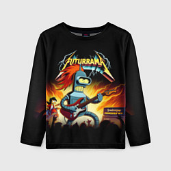 Детский лонгслив Bender is a hard rock guitarist - Futurama