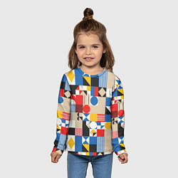 Лонгслив детский Геометрический балаган, цвет: 3D-принт — фото 2