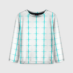 Детский лонгслив Color white light blue crosses