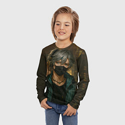 Лонгслив детский Красивый парень в маске, цвет: 3D-принт — фото 2