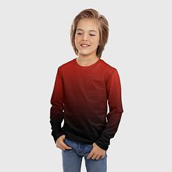 Лонгслив детский Red gradient, цвет: 3D-принт — фото 2