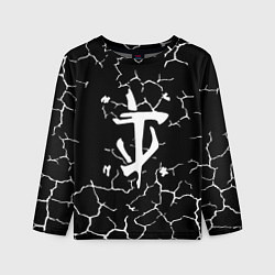 Лонгслив детский Doom трещины текстура, цвет: 3D-принт