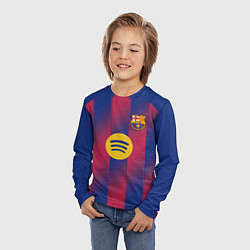 Лонгслив детский Ламин Ямаль, Барселона домашняя форма 2025 2026, цвет: 3D-принт — фото 2