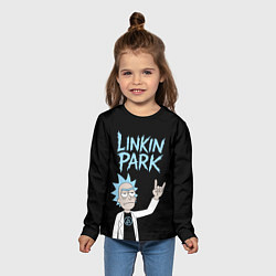 Лонгслив детский Linkin Park и Рик рокер двухсторонняя, цвет: 3D-принт — фото 2