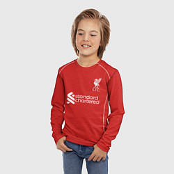 Лонгслив детский Диого Жота Ливерпуль домашняя форма, цвет: 3D-принт — фото 2