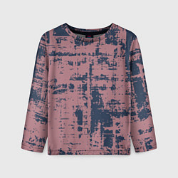 Детский лонгслив Текстура с потертостями сине-розовая