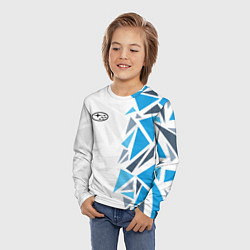 Лонгслив детский Субару - фрагменты, цвет: 3D-принт — фото 2