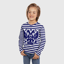 Лонгслив детский ВМФ - герб России, цвет: 3D-принт — фото 2