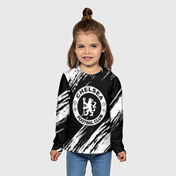 Лонгслив детский Chelsea краски текстура, цвет: 3D-принт — фото 2