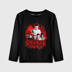 Лонгслив детский Очень странные дела постер, цвет: 3D-принт
