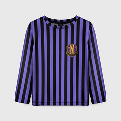 Лонгслив детский Академия Невермор - сериал Уэнсдэй, цвет: 3D-принт