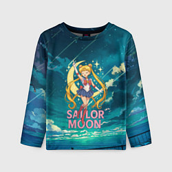 Детский лонгслив Sailor Moon на фоне неба