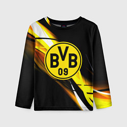 Лонгслив детский Borussia спортивная геометрия, цвет: 3D-принт