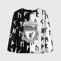 Детский лонгслив Liverpool символы текстура
