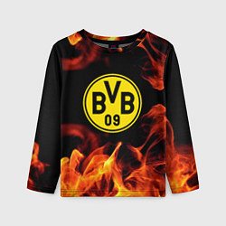 Лонгслив детский Borussia огонь текстура, цвет: 3D-принт