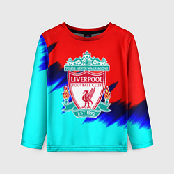 Лонгслив детский Ливерпуль краски текстура, цвет: 3D-принт