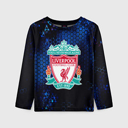 Лонгслив детский Ливерпуль соты броня, цвет: 3D-принт