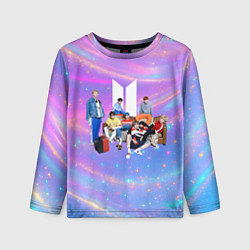 Лонгслив детский BTS на диване, цвет: 3D-принт