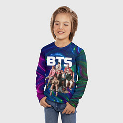 Лонгслив детский BTS фотосессия на диване, цвет: 3D-принт — фото 2