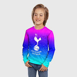 Лонгслив детский Тоттенхэм Хотспур неон краски, цвет: 3D-принт — фото 2